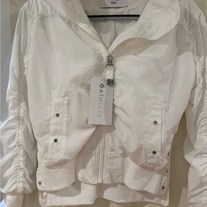 Athleta Women's White Bomber Jacket XXS
